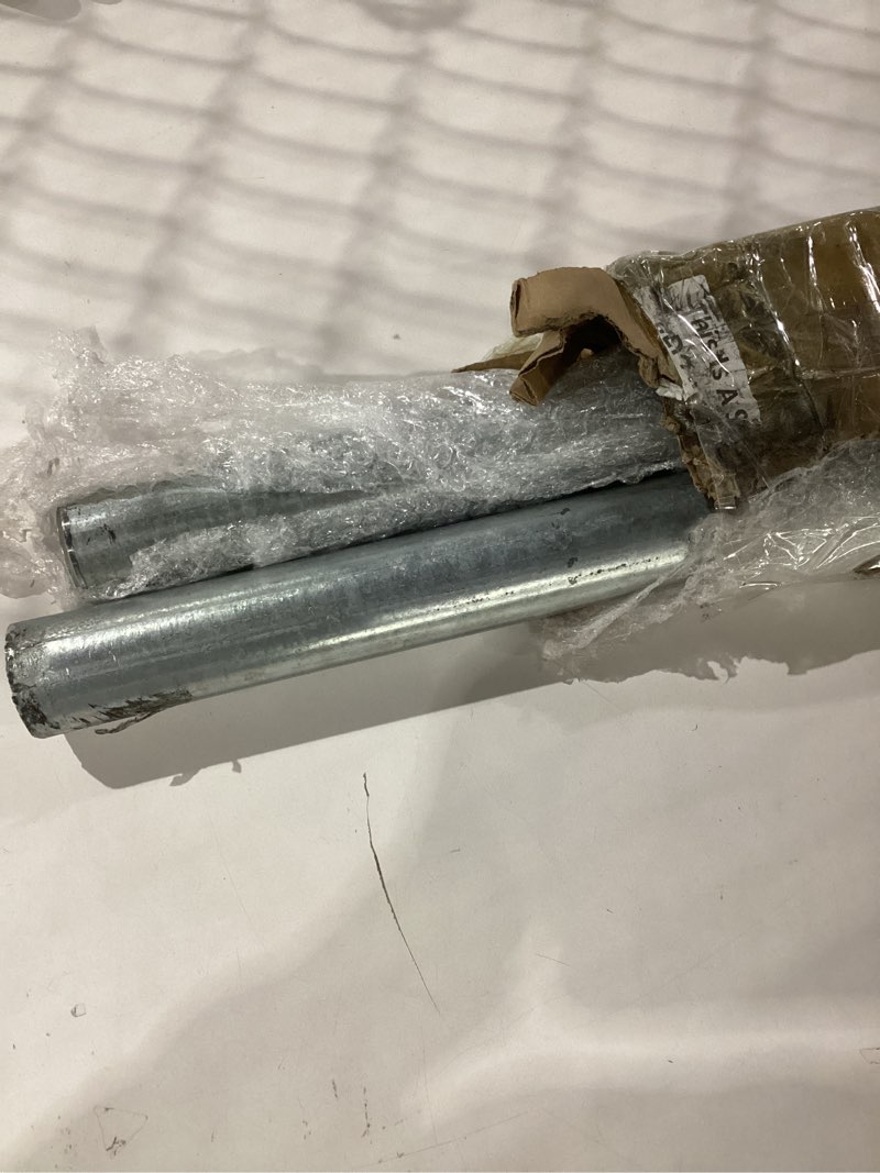 Condition photo showing As Is for 2 Pack 4 Feet Galvanized Steel Dock Pipe, 1.65" Od 1.42" Id, 0.118" Wall Thickness, Marine Piling for Boat Mooring, Pier Construction, Waterfront Deck Posts & Bollards Rust