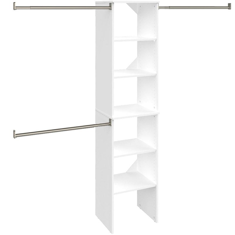 suitesymphony 16" w starter closet tower kit, pure white