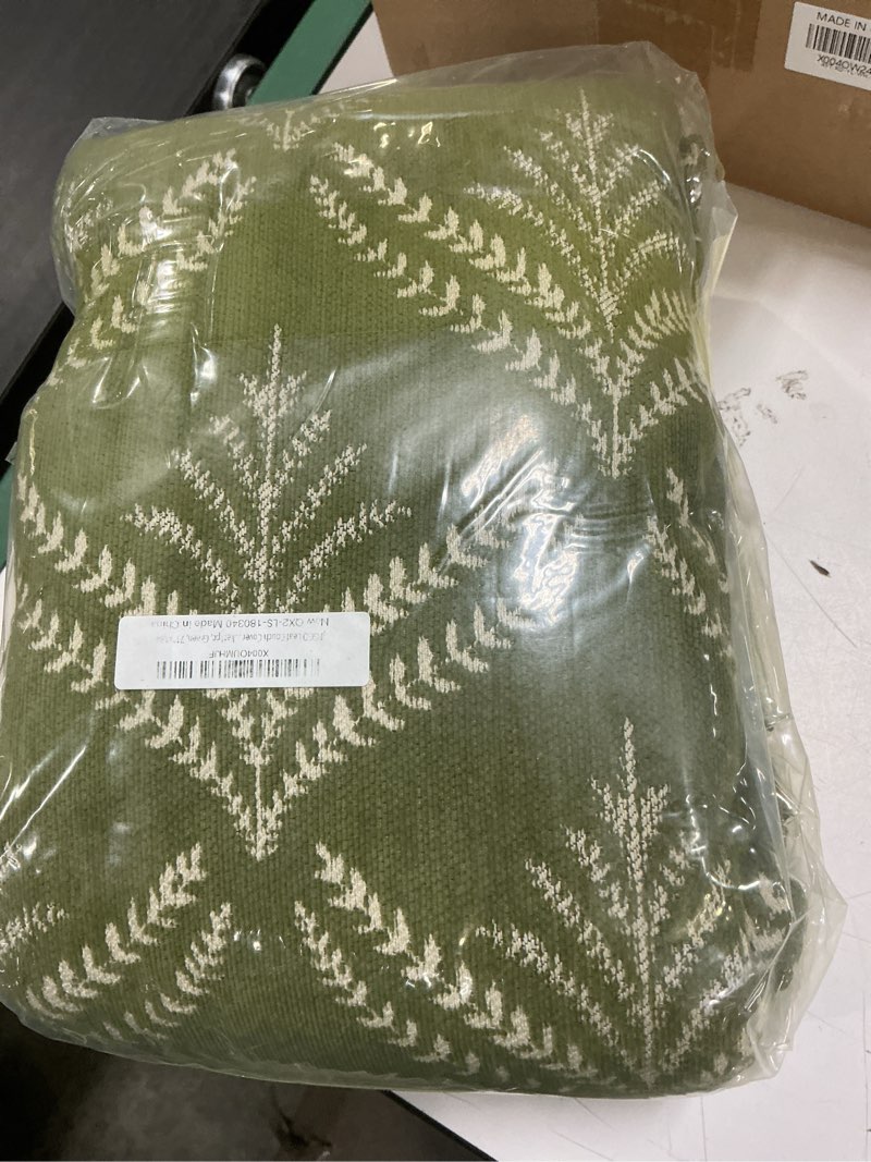 Condition photo showing New/Like New for Leaf Couch Blanket Cover,Chenille Sofa Covers Washable for Dogs,Couch Covers for Sofa, Soft Slipcovers for Couches and Sofas Pet Friendly or 2-3 Cushion Couch?1pc, Green, 71"×134" 1pc/71"x 134"/Rectangular Leaf Green