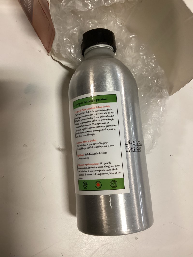 Condition photo showing New/Like New for puroleo cedarwood essential oil 8 fl oz/236 ml (packed in canada) 100% pure & natural cedarwood oil for aromatherapy, relaxation, and skin care - cedarwood oil for diffuser cedarwood 8 fl oz (pack of 1)