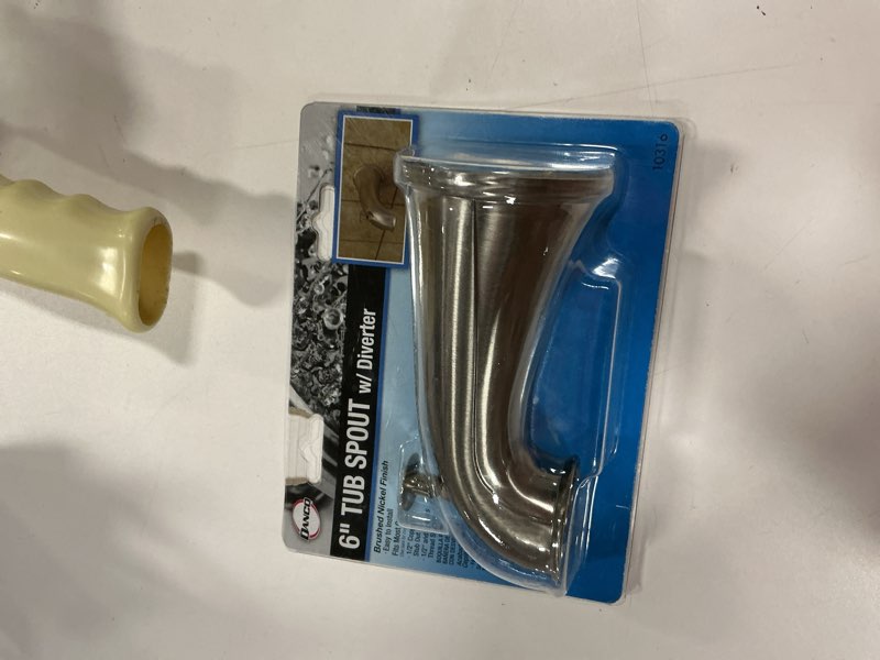 Condition photo showing New/Like New for Danco Brushed Nickel Wall-mount Universal Fit Bathtub Spout With