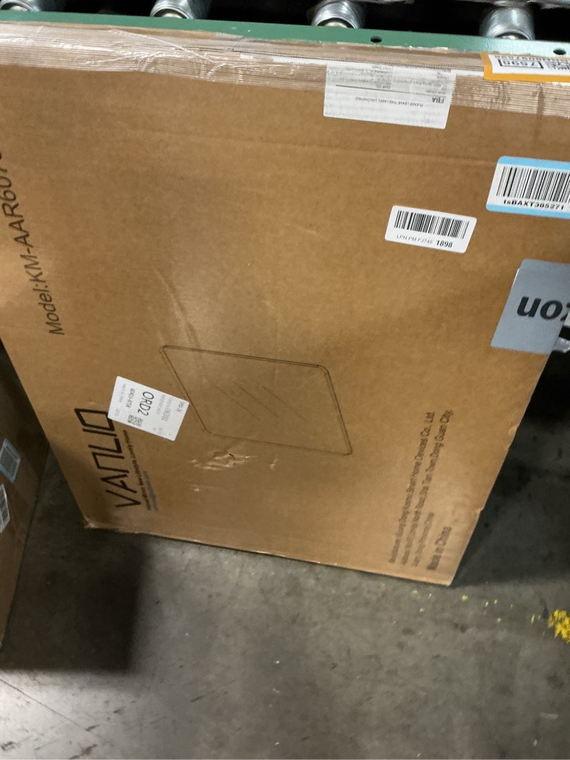 Condition photo showing New/Like New for 20x30 Inch Black Framed Bathroom Mirror for Wall, Matte Metal Framed Wall Mirror, Rounded Corner Rectangle Bathroom Vanity Mirror, Anti-Rust, Shatterproof (Horizontal/Vertical) 30"L x 20"W Black