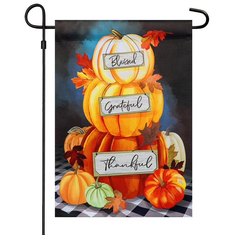 style selections 1.04-ft w x 1.5-ft h fall embroidered garden flag
