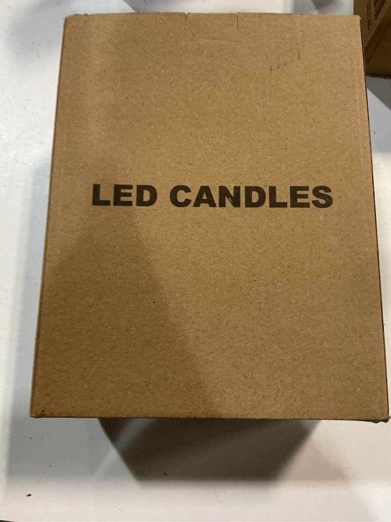 Condition photo showing New/Like New for GenSwin Clear Glass Battery Operated Flameless Led Candles with 10-Key Remote and Timer, Real Wax Candles Warm White Flickering Light for Home Decoration(Set of 3)