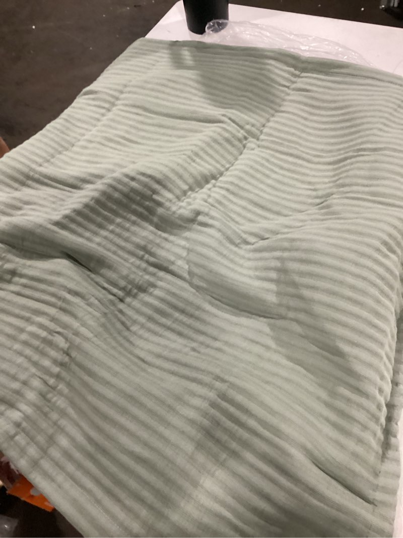 Condition photo showing Good Condition for organic cotton matelasse euro sham cover 26x26