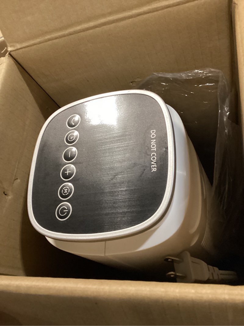 Condition photo showing Good Condition for PELONIS 23” Oscillating Ceramic Tower Space Heater with Remote & Thermostat, Electric Energy Efficient Floor Heater for Indoor Use Large Room Safe with Timer, ECO Mode, 1500W, White