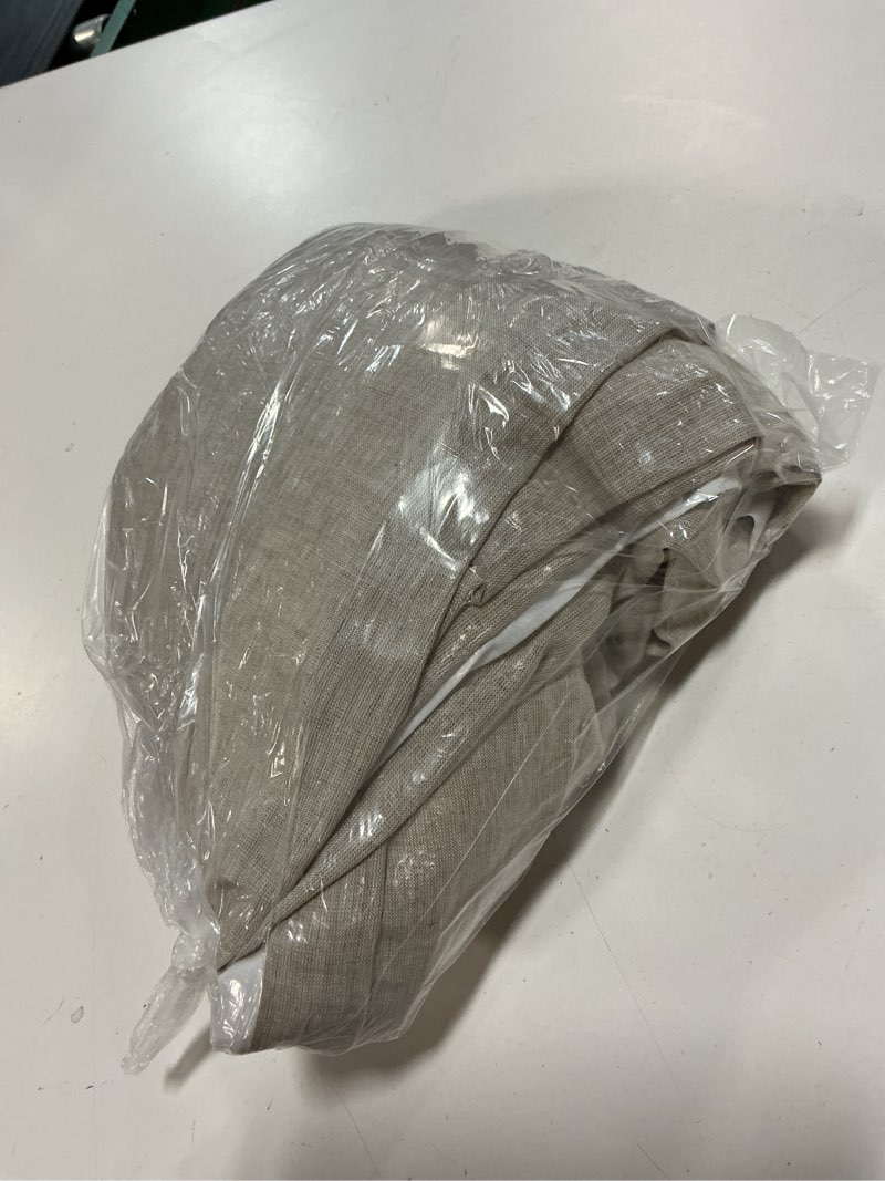 Condition photo showing Good Condition for european linen curtain - single panel, 48x108, flax