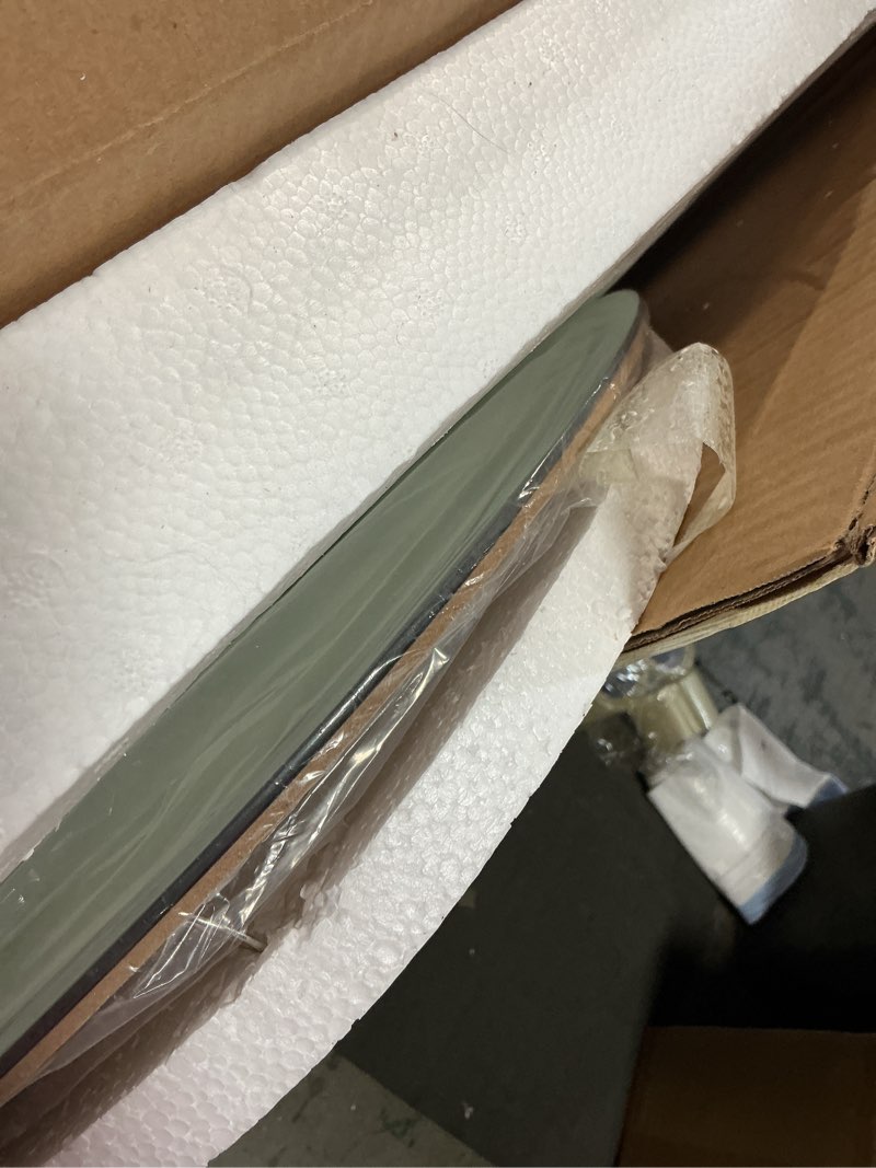 Condition photo showing Good Condition for kohros large oval bathroom mirror 36" x 24" frameless beveled edge wall mirror for bathroom vanity and entryway horizontally or vertically hanging oval 36"l x 24"w