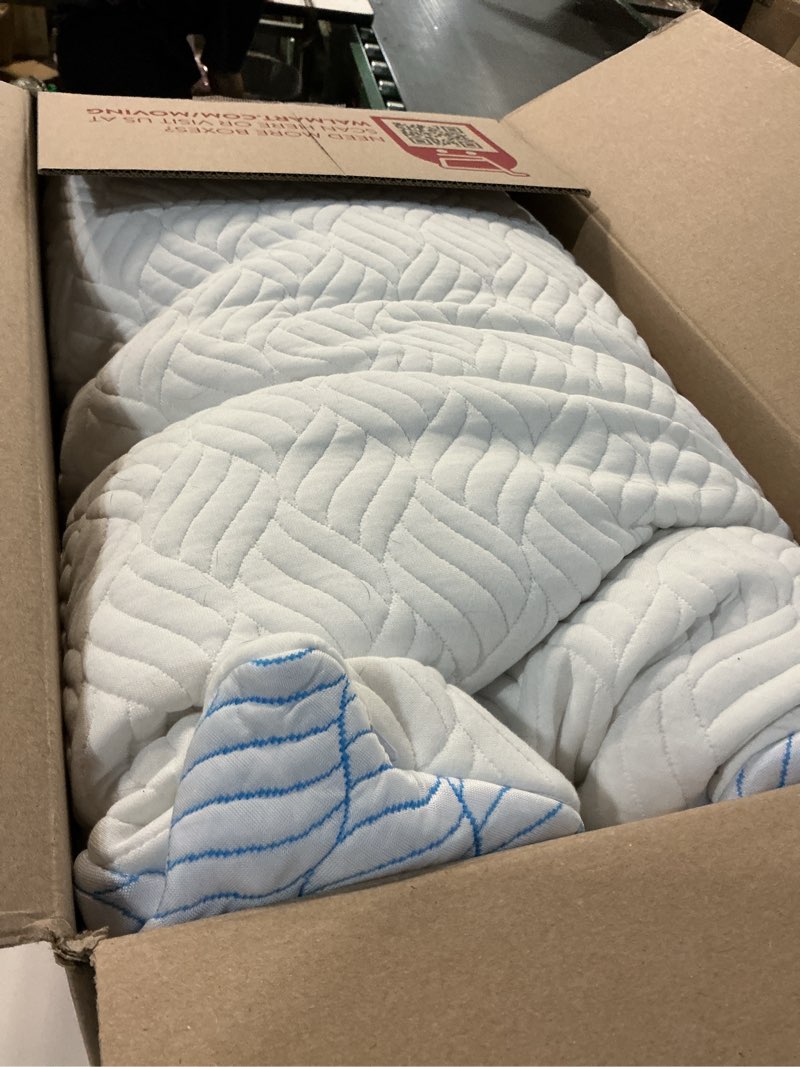 Condition photo showing As Is for Cooling King Size Pillows, Pillow King Size Set of 2 Shredded Memory Foam, Cool Cold for Sleeping with Zipper, Adjustable Firmness to Hot, Side, Back and Stomach Sleepers, 2 Pack, 20x36 Cooling Blue Cover King (Pack of 2)