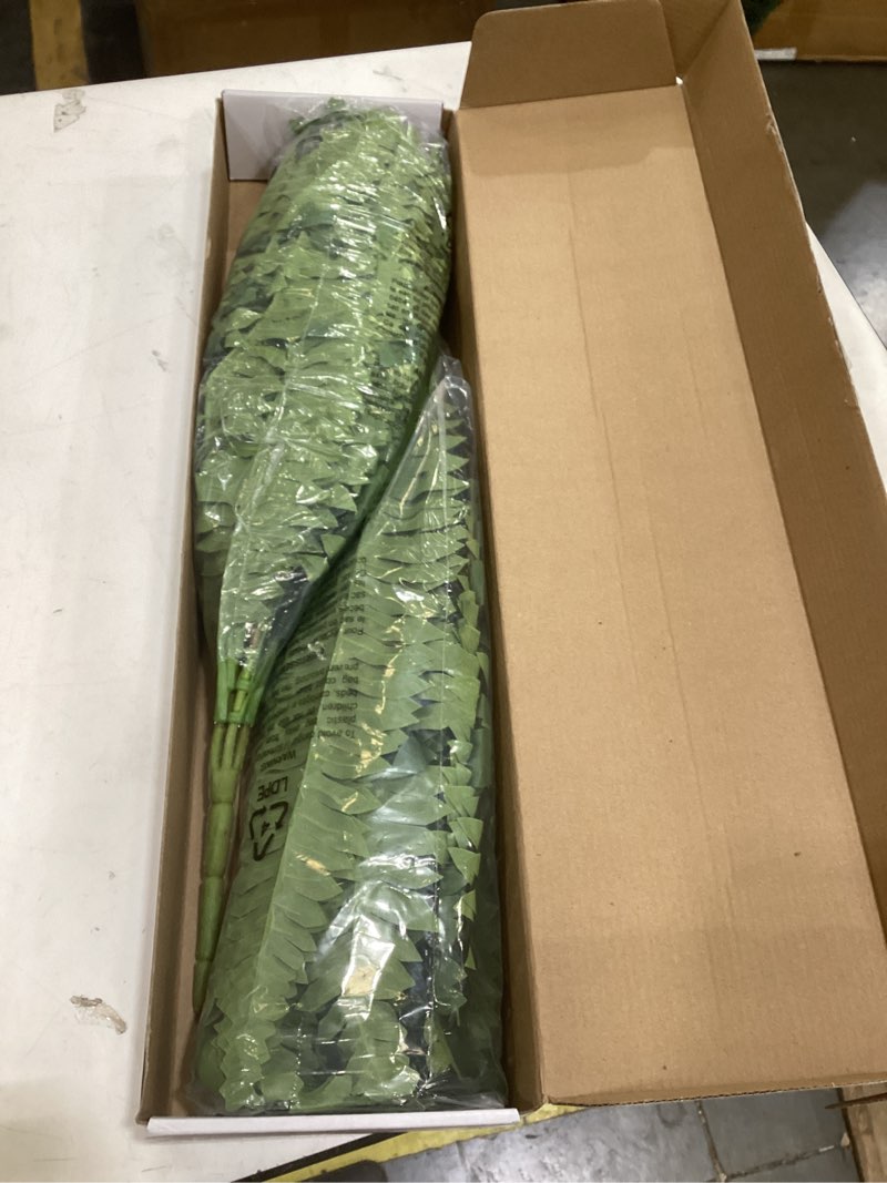Condition photo showing New/Like New for forest prince 35" ferns artificial bush plants large, 2 artificial boston ferns with 39 fronds for outdoors home decor