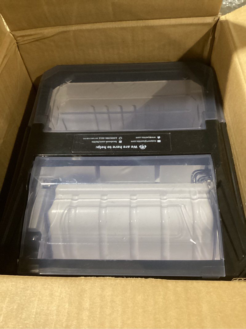 Condition photo showing Good Condition for Aeitto Ice Makers Countertop, 9 Ice Cubes Release in 6 Mins, 26Lbs/24H, 2 Sizes of Bullet Ice Machine,Self-Cleaning Portable Ice Maker with Ice Scoop and Basket for Home Kitchen Office RV Bar, Black