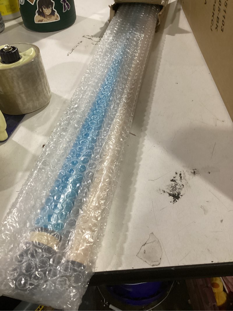 Condition photo showing As Is for 3-piece heavy jump break cue stick 24-25 oz, canadian maple wood 14mm crystal tip for jumping or breaking blue