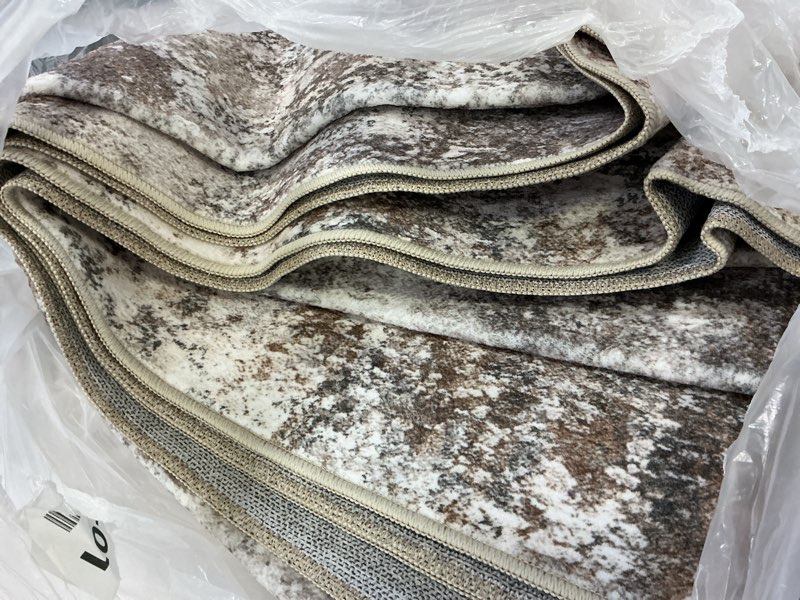 Condition photo showing Good Condition for 8x10 area rug living room rugs - washable neutral modern abstract soft thin large rug indoor floor no slip rug carpet for bedroom under dining table home office decor - brown grey brown grey 8' x 10' (rectangular)