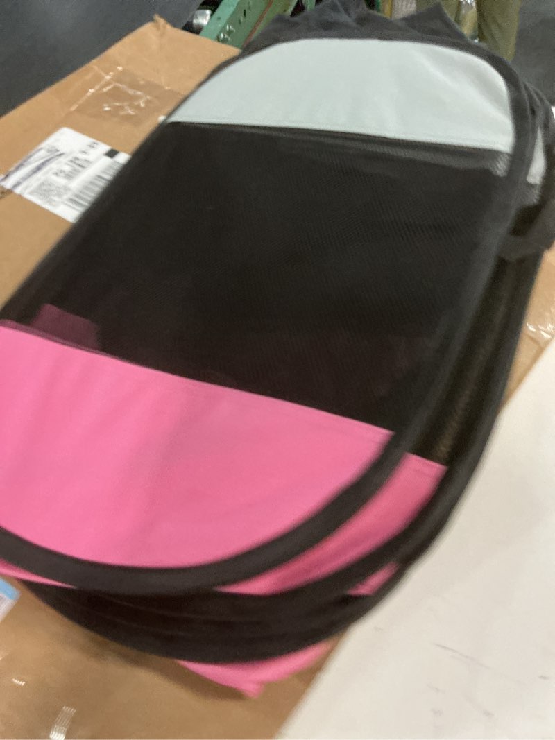 Condition photo showing Good Condition for Playpen for Small Dogs Cats Crate: Puppy Play Pen Indoor Outdoor Foldable Potable Exercise Cage Pop up Kennel for Guinea Pig Rabbits Hamster Travel with Carrying Case & Food Bowl (Pink, M, 1) Pink 1 M