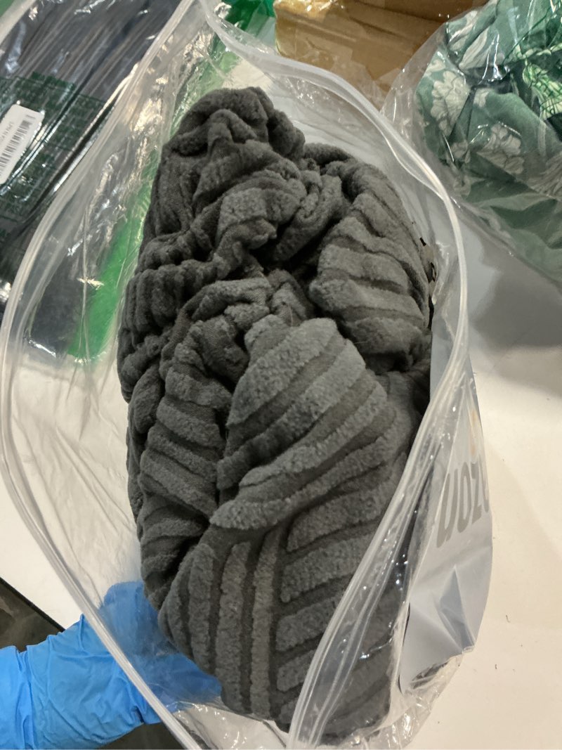 Condition photo showing As Is for Couch Cushion Covers for Sectional and L Shaped Sofa, Stretch Soft Sofa Covers Washable Wear Resistant Slipcovers Furniture Protector Pet-Friendly (1PC Large Sofa Cover, Dark Gray) Dark Gray / Geometric Pattern 1 Seat Cover L