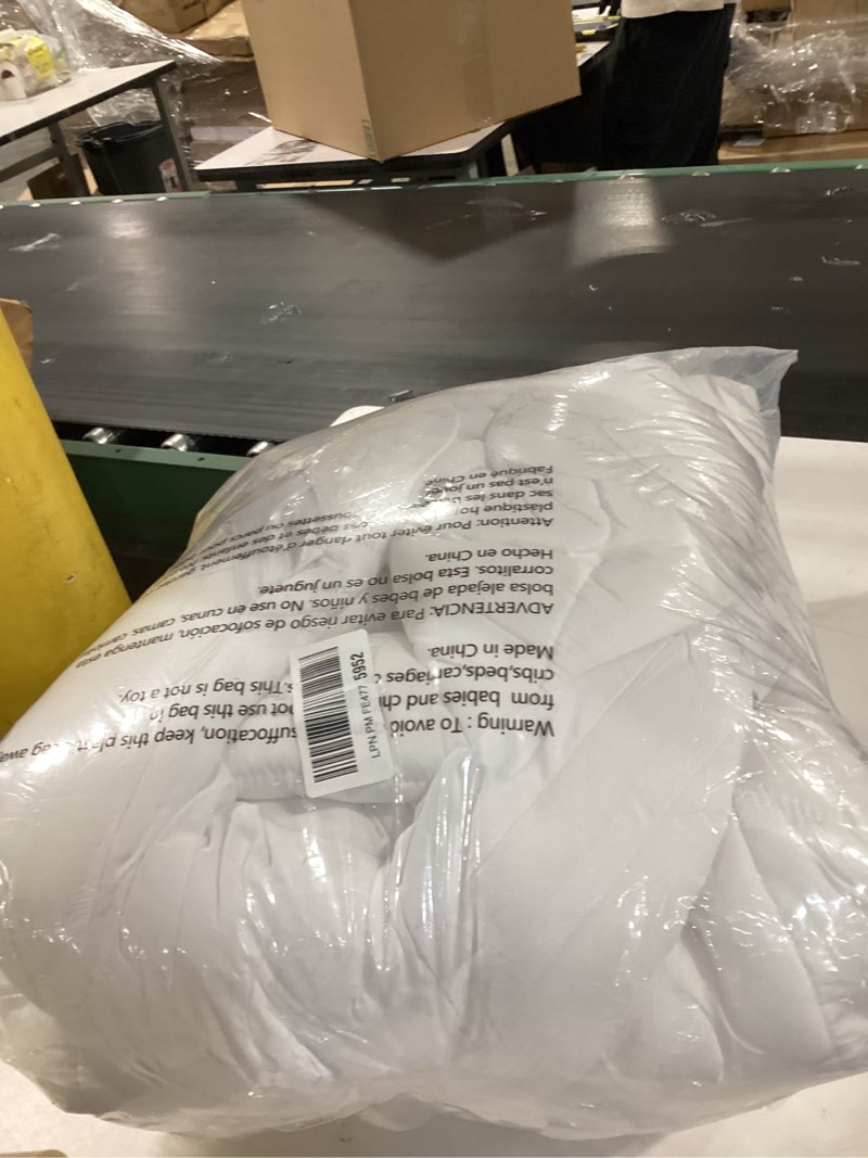 Condition photo showing As Is for Ultra Soft Full Size Mattress Topper - Cloud-Like Mattress Pad for Back Pain Relief - Breathable Cooling Material for Hot Sleepers, White White Full