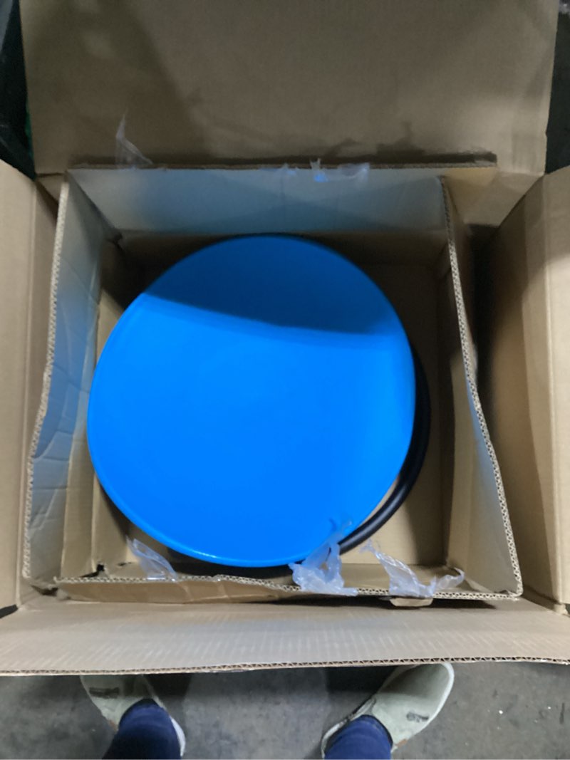 Condition photo showing Good Condition for zhenx spinning chair for autistic kids (ages 3-18) - 220lbs capacity sensory swivel seat - sensory toy for teens with adhd/autism - sit and spin calming gift to improve focus & body balance (blue) blue metal