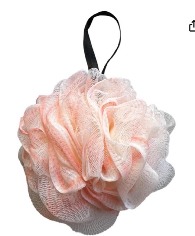 Loofah Sponge, Exfoliating Bath Sponge Body Scrubber Lofa Single Pack - Pink