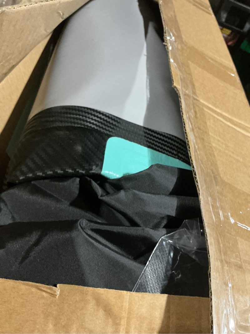 Condition photo showing As Is for Air Tumble Track Mat, 6.6ft/10ft/13ft/16ft/20ft Inflatable Tumbling Track Mat for Gymnastics, 4/8in Thickness Gym Mats for Home Use/Training/Cheerleading/Yoga/Water with Electric Pump Black-Green 10ftx3.3ftx4in