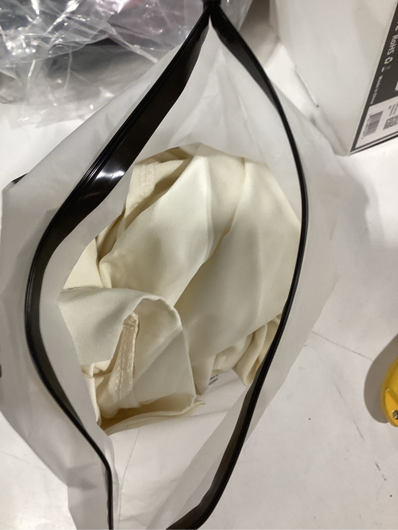 Condition photo showing Good Condition for Floerns Women's Elegant Shawl Collar Shirts Long Sleeve Wrap Tie Back Work Blouse Tops Small Apricot