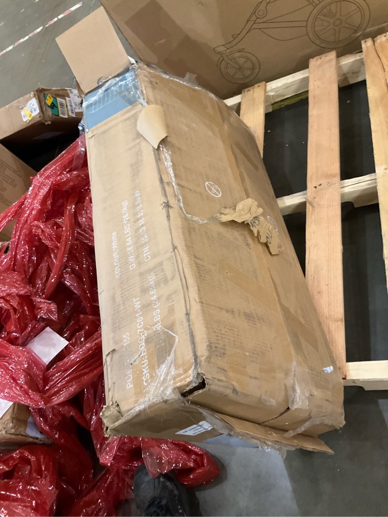 Condition photo showing As Is for OLIXIS 7 Drawer Mobile File Cabinet Under Desk Storage Organization with Wheels Vertical Filing Chest Rolling Wood Small Desk Printer Stand for Home Office, 15.75"D x 18.74"W x 34.25"H, White White 7-Drawer