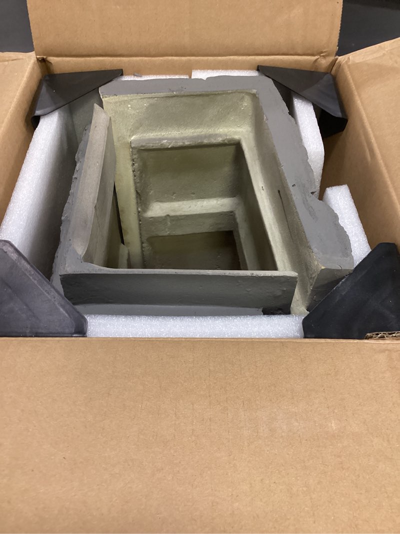 Condition photo showing Good Condition for cedar gray faux stone outside corner panels 23.6" combined interlocking height for professional 90-degree edge finishing 2-piece cedar gray corner 2