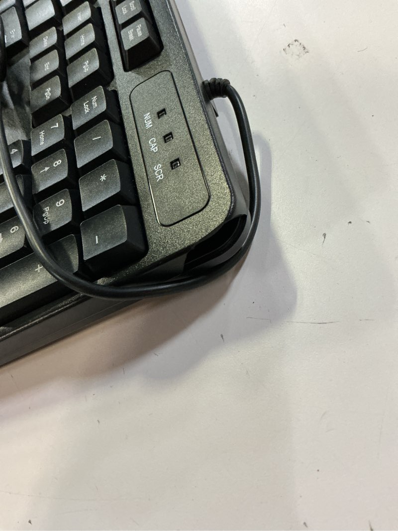 Condition photo showing As Is for RECCAZR Ergonomic Keyboard, Wired Computer USB Keyboard with Wrist Rest, Spill-Resistant, Wave Keys for Natural Typing, Compatible with Windows/PC/Laptop(Black) Deep Black