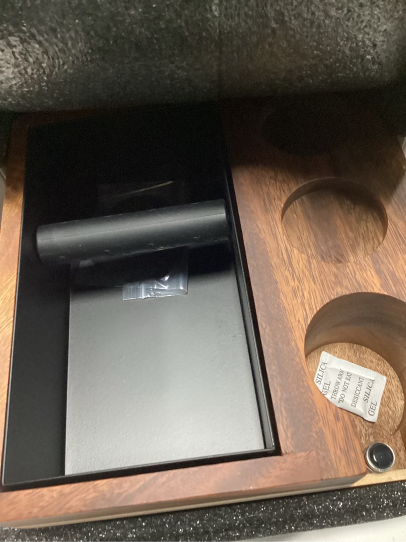 Condition photo showing Good Condition for espresso knock box with 54mm tamping station for breville espresso accessories adjustable portafilter height, detachable coffee dump bin 54mm 4in 1