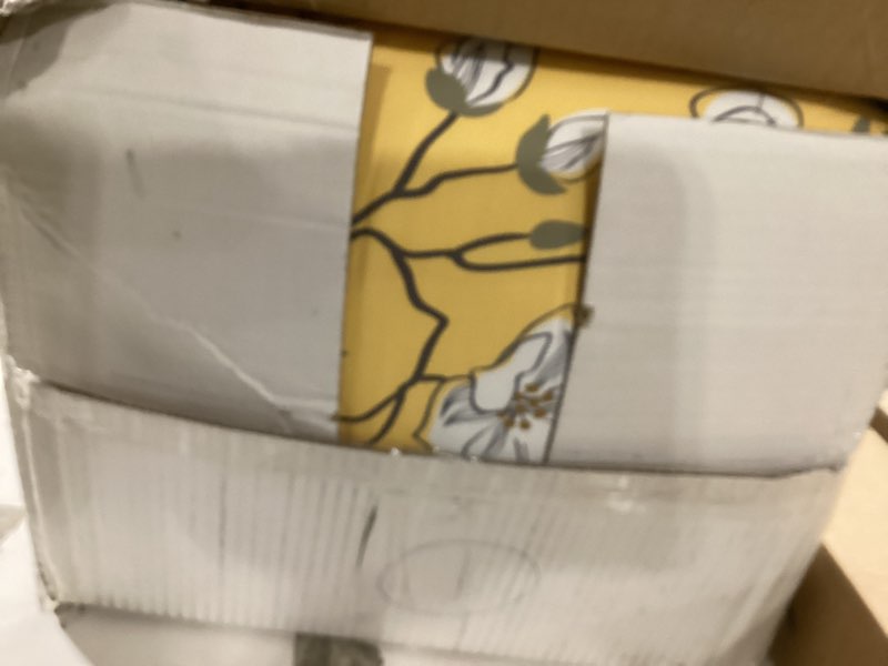 Condition photo showing Good Condition for full size japanese floor futon mattress, modern floral printed tatami mat, thick foldable floor mattress, roll up sleeping pad portable for guest room, dormitory, yellow yellow-5 circular wave full
