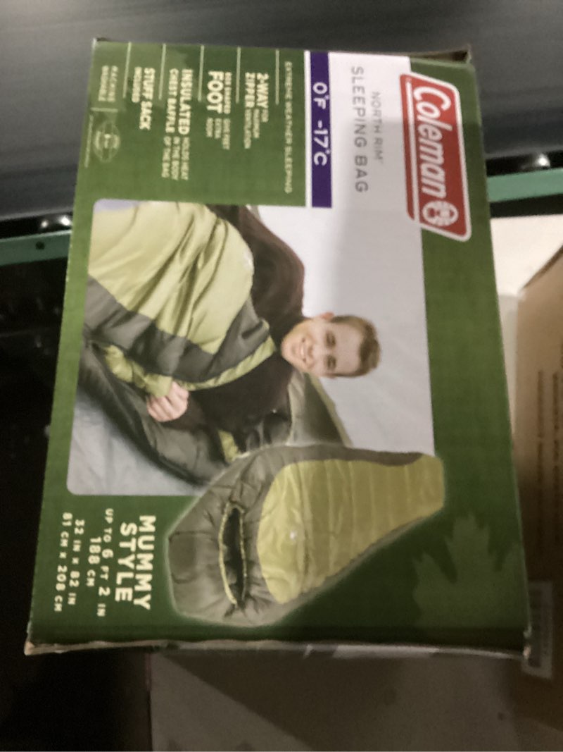 Condition photo showing New/Like New for north rim 82 in. adult mummy cold-weather sleeping bag