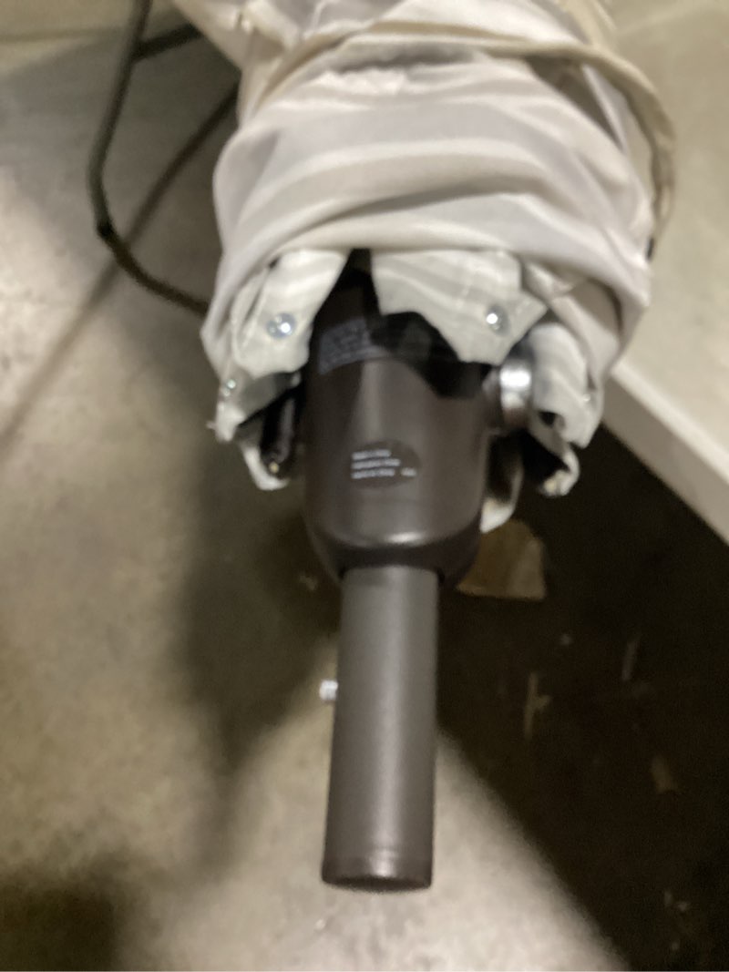 Condition photo showing Good Condition for allen + roth 9-ft aluminum tan auto-tilt market patio umbrella