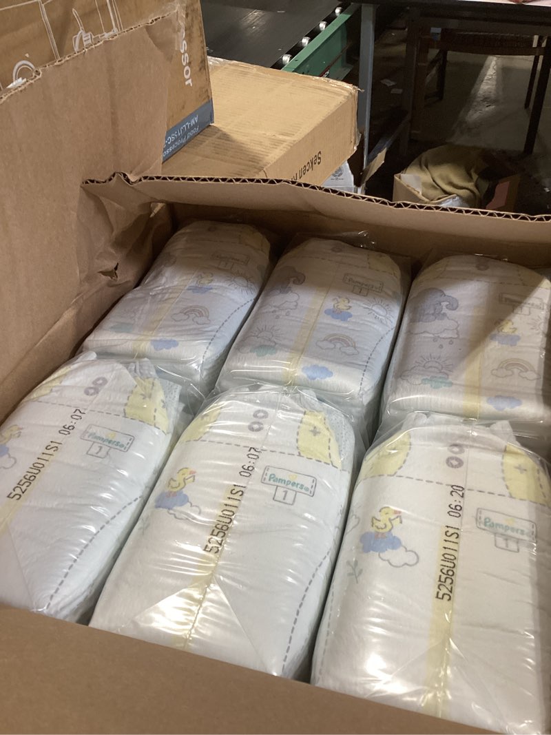 Condition photo showing Good Condition for pampers swaddlers diapers, size 1 (8-14 lbs), 198 count, absorbent, keeps baby dry and comfortable, skin safe disposable baby diaper (packaging may vary)
