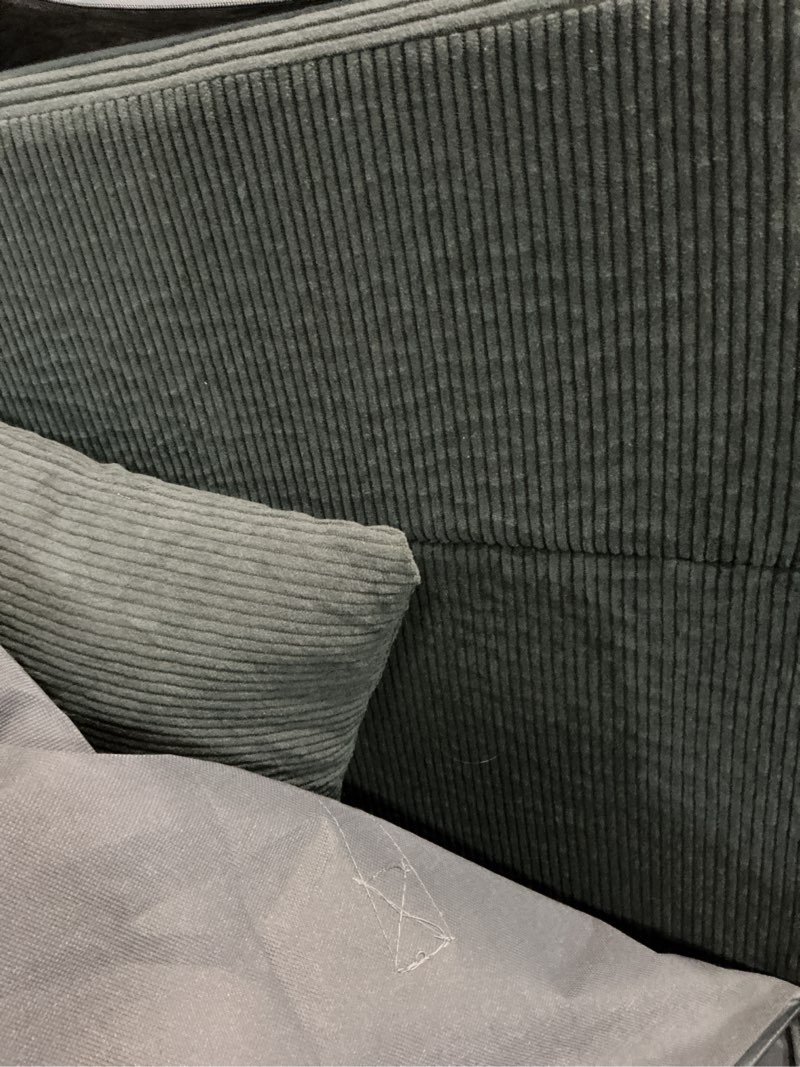 Condition photo showing As Is for folding sofa bed, 4 in 1 convertible sleeper chair with pillow, single memory foam fold out chair bed, modern floor futon sofa couch mattress for living room/guest/apartment, dark grey dark gray single 76x26x6 in