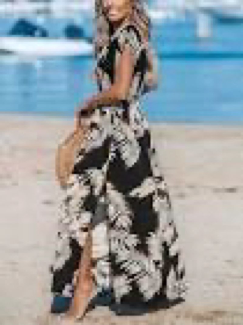 London Times Women's Dresses Tropical Leaf Print Midi Dress for Women - Summer Beach and Vacation Dr