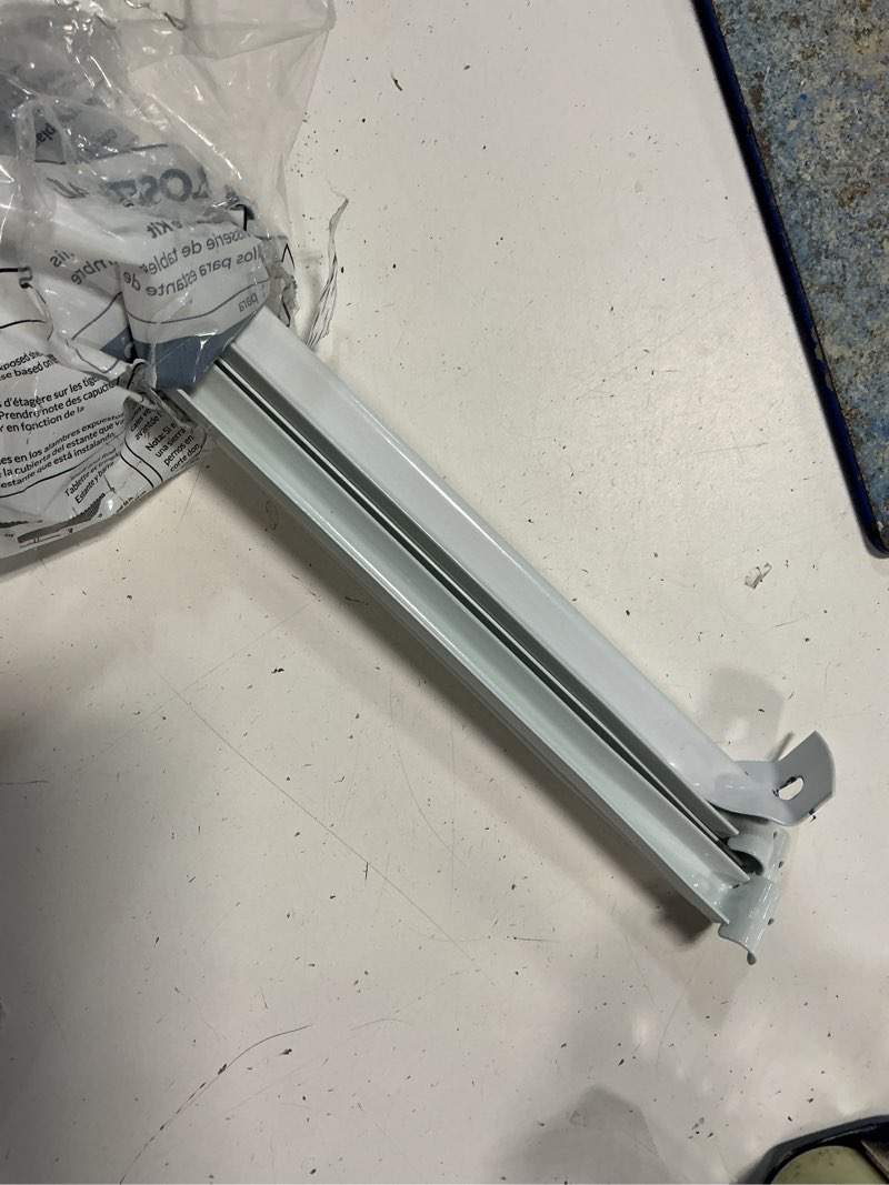Condition photo showing As Is for fixed mount all-in-one hardware kit for 12 in. d x 96 in. w wire shelving