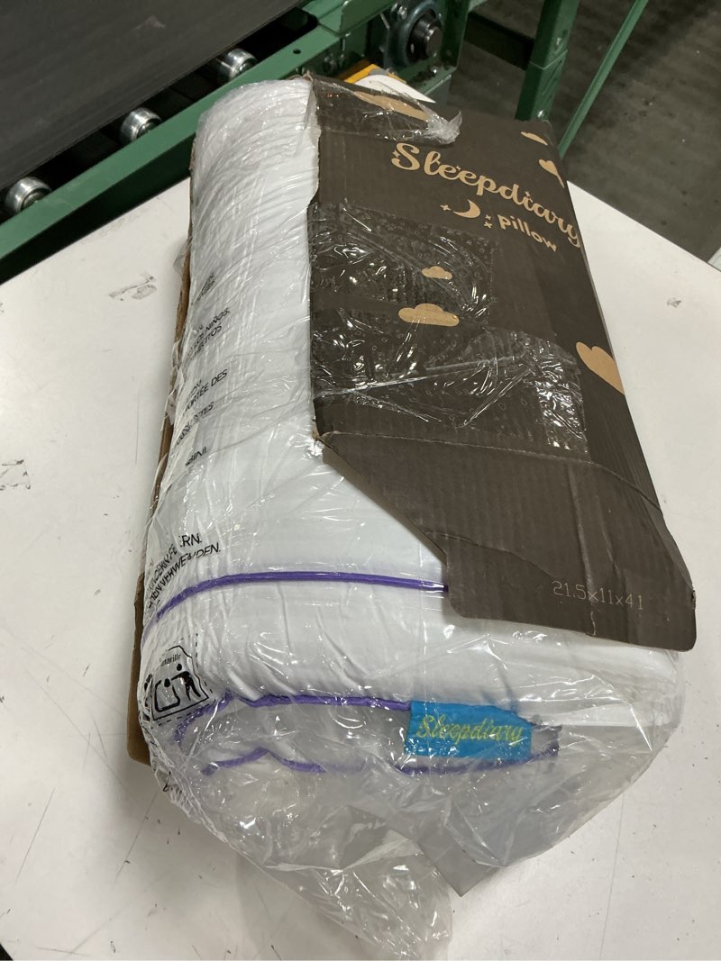 Condition photo showing Good Condition for SLEEPDIARY King Size Pillows Set of 2,Hotel-Quality Bed Pillows with Zipper for Adjustable Loft, Machine Washable, Down Alternative Filling for Back, Side & Stomach Sleepers, White King (U.S. Standard) White 2
