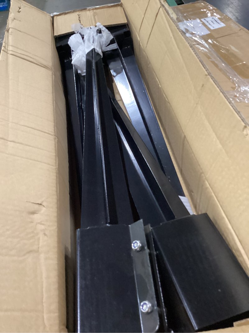 Condition photo showing New/Like New for arifaro 4x4 fence post anchor ground spike, 32 inch heavy duty powder coated metal post anchor for mailbox, fence & garden posts, fits 3.5" x 3.5" actual post, black, pack of 4 32 inch black