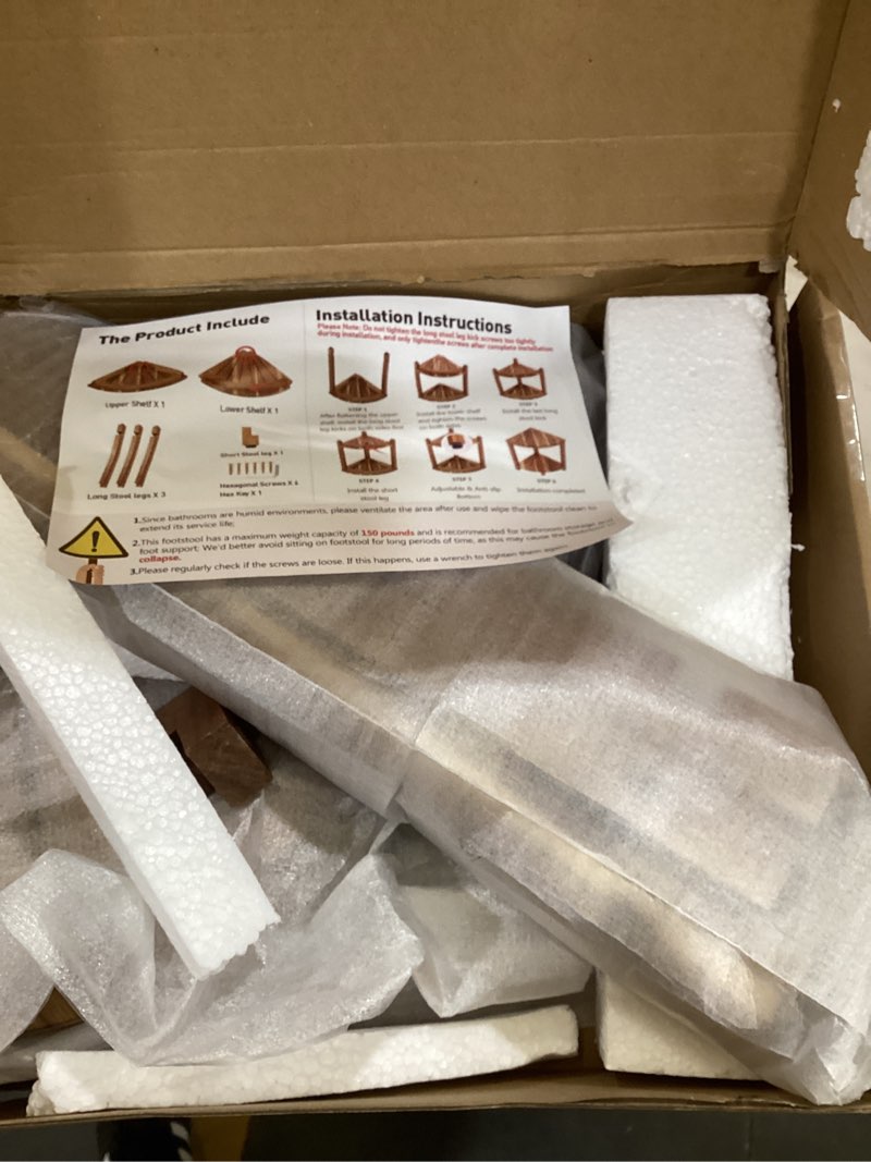 Condition photo showing As Is for Bathroom footstool