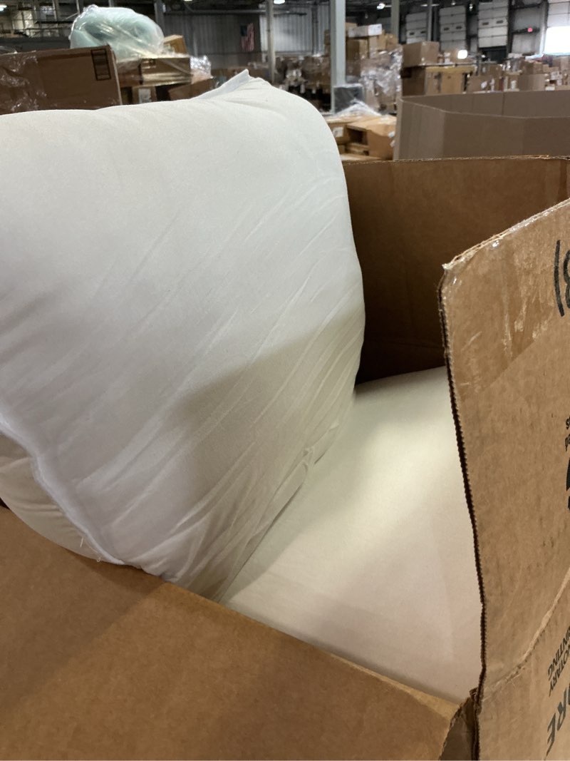 Condition photo showing As Is for utopia bedding 18x18 pillow inserts, set of 2, white – indoor decorative throw pillows for bed, sofa & couch – soft, supportive & fluffy cushion inserts white 18x18 inch