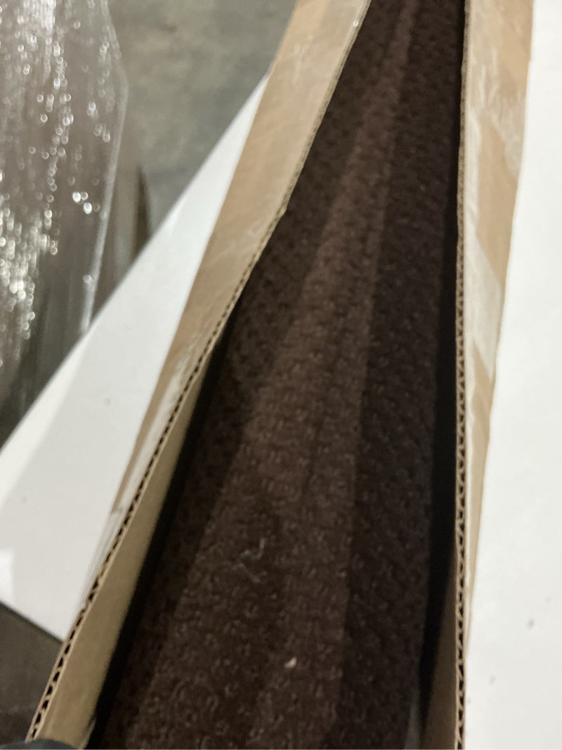 Condition photo showing As Is for house, home and more skid-resistant carpet indoor area rug floor mat - chocolate brown - 3 feet x 3 feet