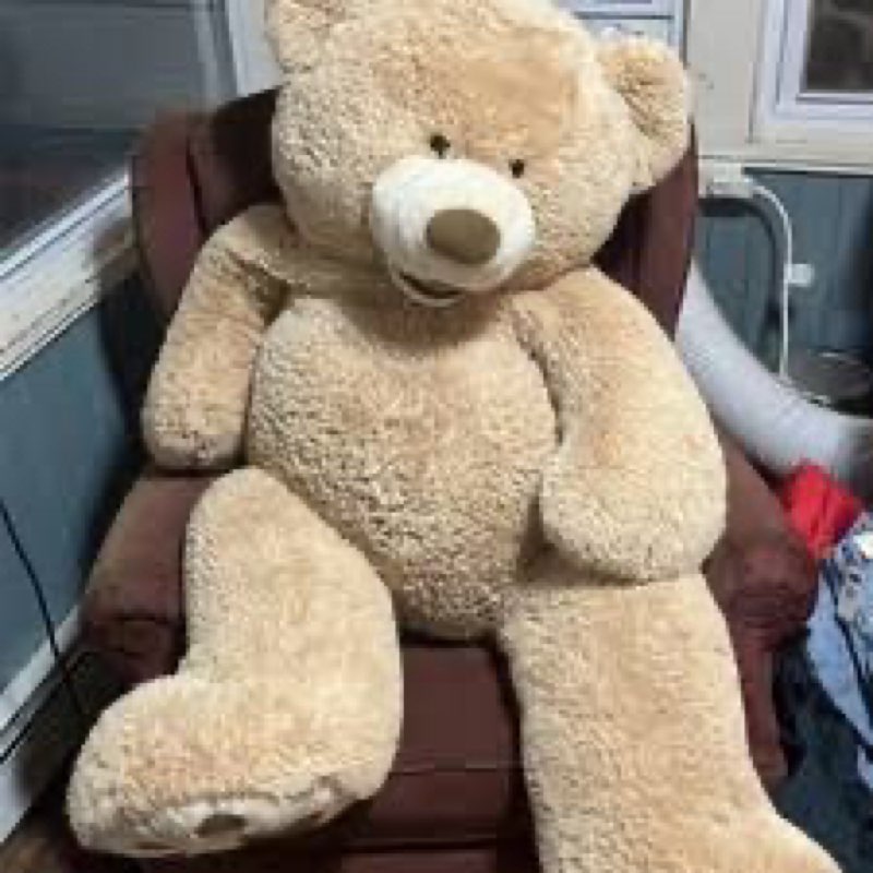 giant teddy bear stuffed animals 53\", big teddy bear tan, giant bear plush gift