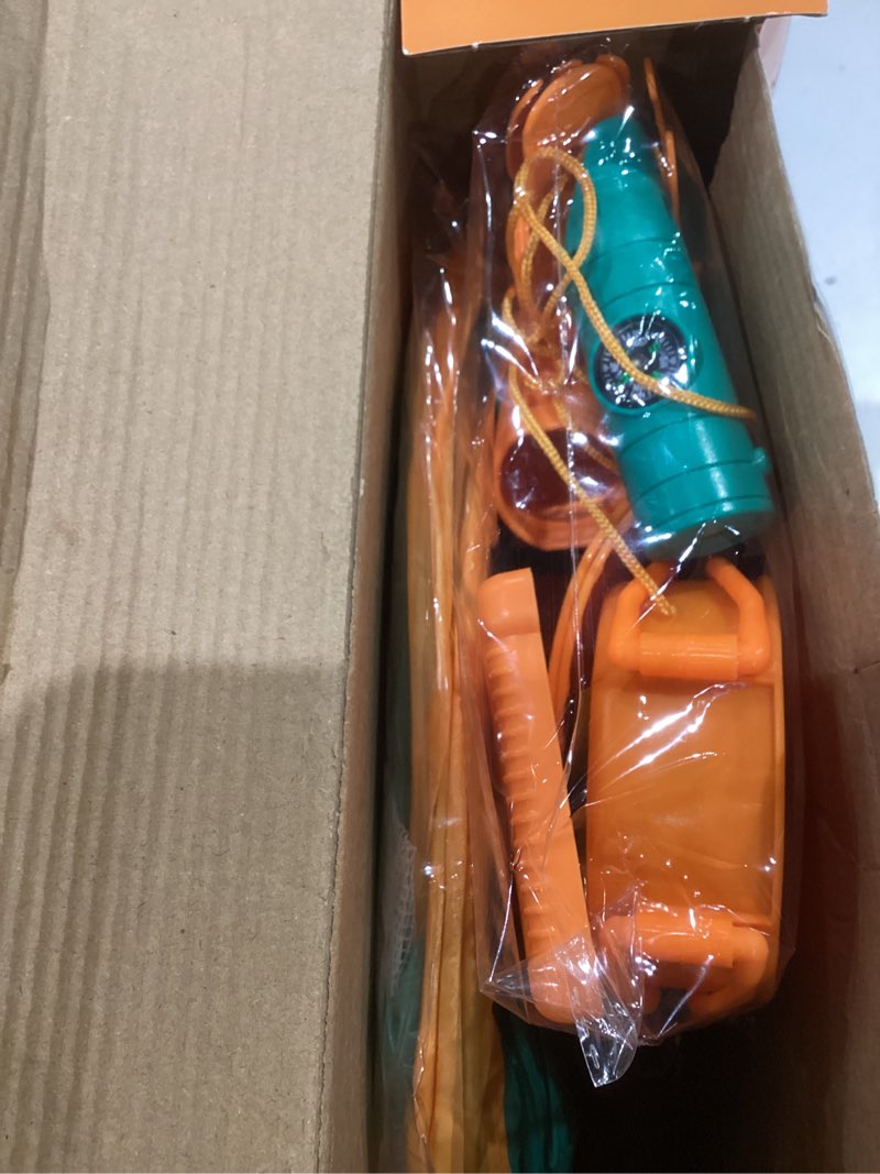 Condition photo showing Good Condition for FUN LITTLE TOYS Pop Up Play Tent with Camping Gear and Tools Set, Outdoor Toys for Kids Green