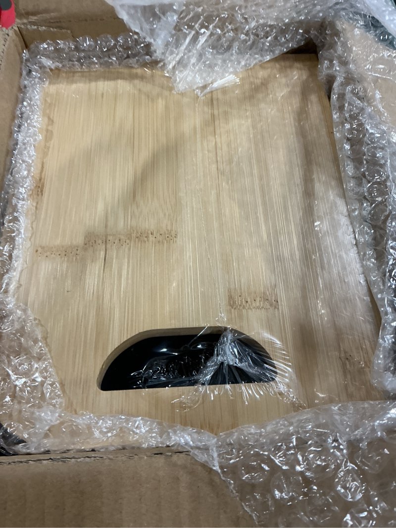 Condition photo showing New/Like New for Hacaroa 3 Tier Bamboo Desktop Organizer with 3 Drawers, Mini Tabletop Craft Box Cosmetic Storage Drawer with Handle, Portable Desk Letter Mail Sorter for Office Supply, Toiletries