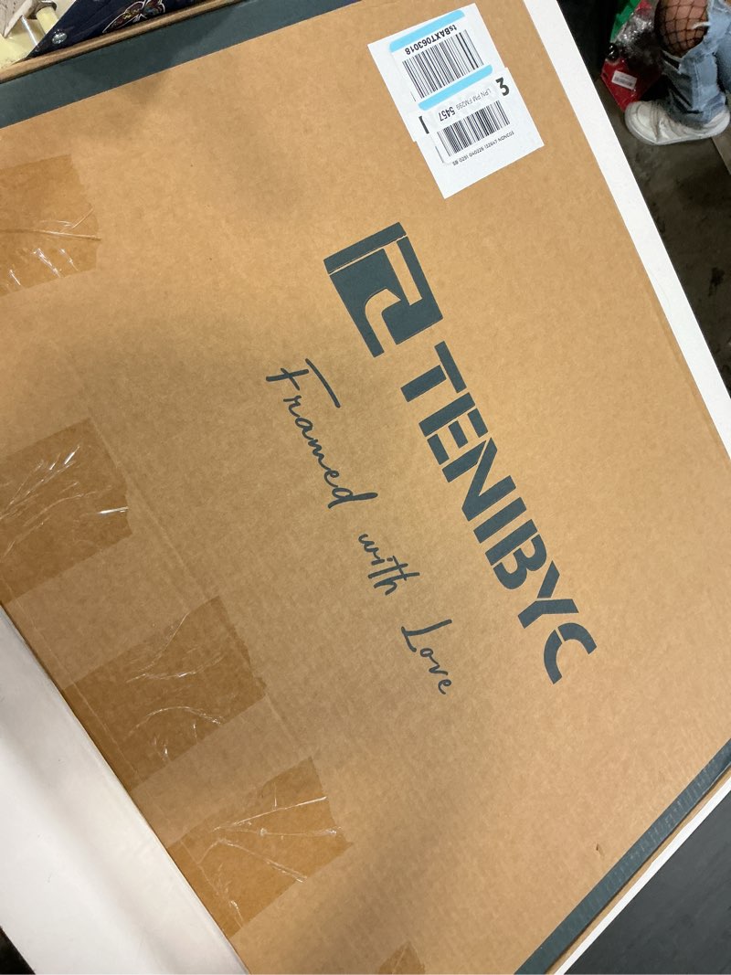 Condition photo showing New/Like New for 18x24 frame walnut 4 pack, brown wood 18 x 24 poster frame, display pictures, posters, puzzles, horizontal or vertical wall hanging 4 pack walnut 18x24