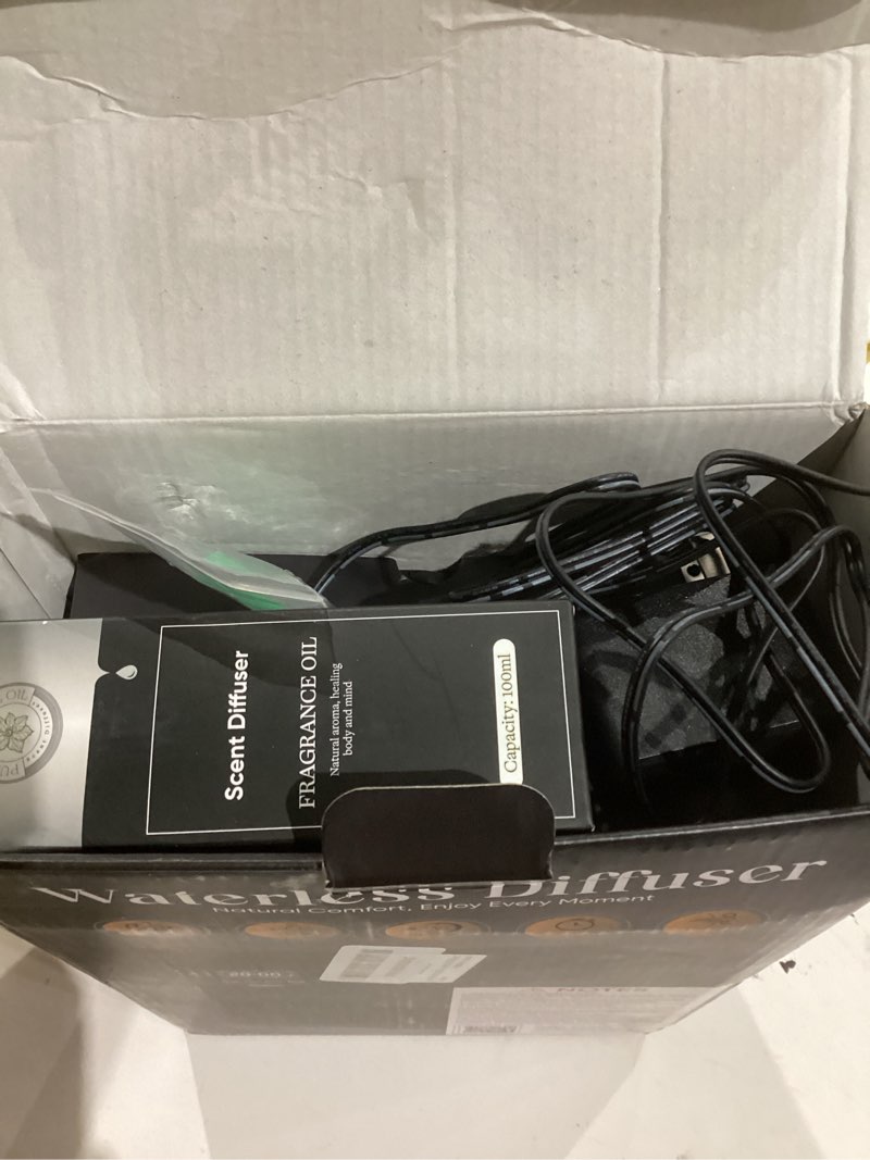 Condition photo showing New/Like New for Hotel Scent Diffuser, House Scent Machine, 5000 Sq.Ft of Coverage, 500ml Large Capacity Aromatherapy Machine, Scent Diffusers for Home Large Room, Office Waterless Essential Oil Diffuser Black 500ml