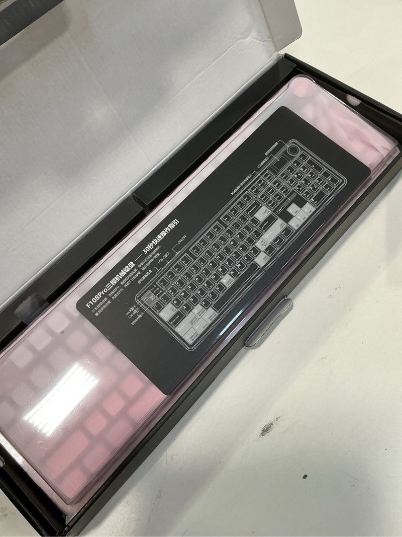 Condition photo showing New/Like New for AULA F108 PRO - Wireless Mechanical Keyboard with Screen & Knob,Full Size Keyboard with 8000mAh Batt