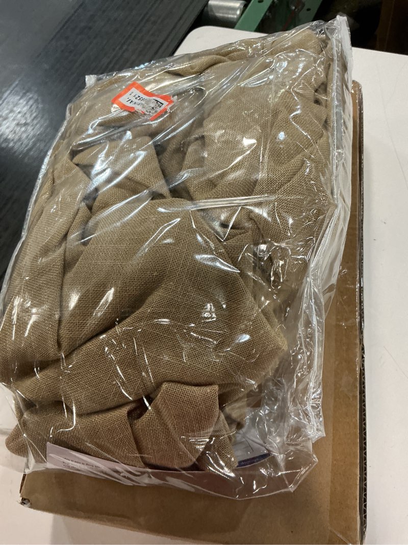 Condition photo showing Good Condition for MIULEE Brown Linen Curtains 96 Inches Long for Bedroom Living Room, Soft Thick Linen Textured Window Drapes Semi Sheer Light Filtering Back Tab Rod Pocket Burlap Look Farmhouse Decor, 2 Panels Set 52"W x 96"L (Pack of 2) Linen Brown