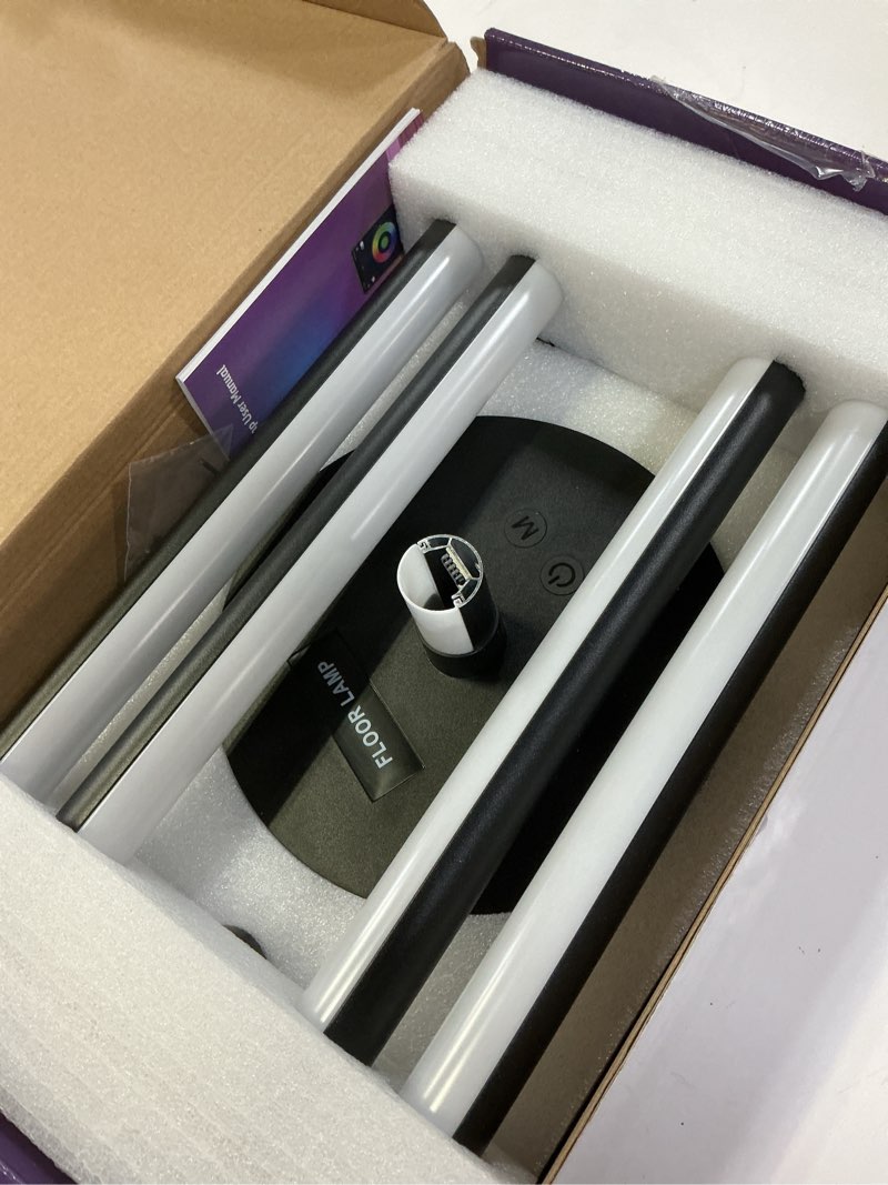 Condition photo showing Good Condition for OIYN Smart RGBICW LED Corner Floor Lamp - 16 Million DIY Colors, 68+ Scenes, Music Sync, App & Remote Control, Color-Changing Ambient Lighting for Living Rooms, Bedrooms, and Gaming Rooms 1 Pack