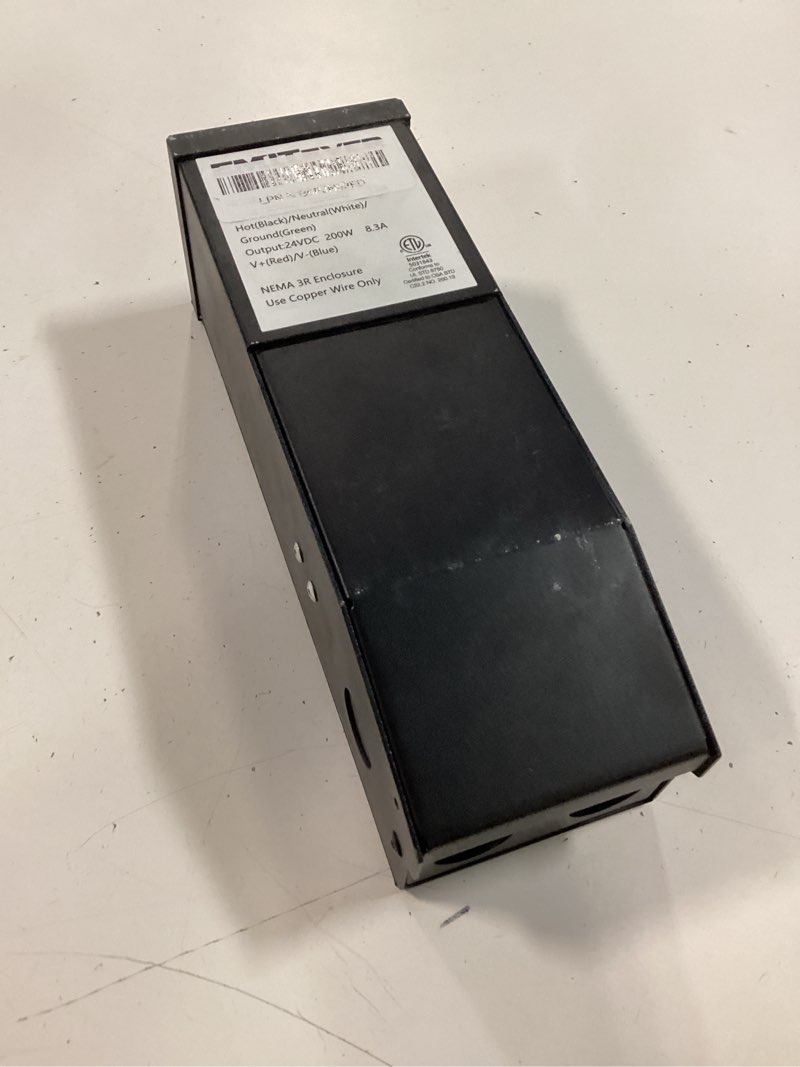 Condition photo showing Good Condition for emitever 200w magnetic dimmable led drvier, 24v transformer magnetic power supply 120vac to 24vdc, compatible with lutron and leviton dimmer, for led strip light,kitchen,cabinet,etl listed 24v 200w magnetic dimmable transformer