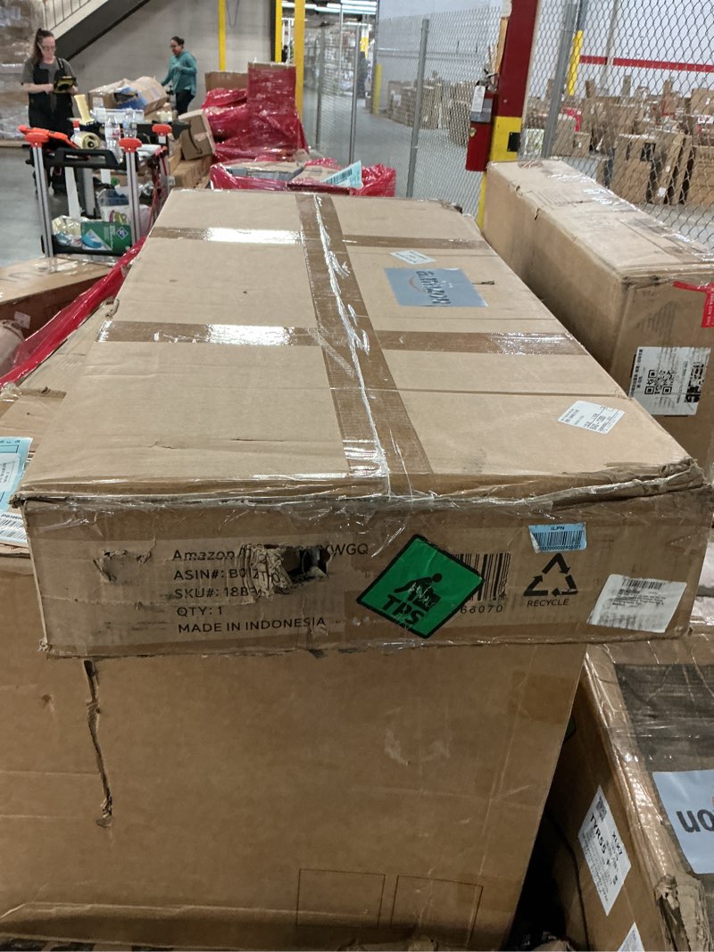 Condition photo showing Good Condition for Olee Sleep 18 Inch Heavy Duty Steel Slat Anti-Slip Support, Easy Assembly Platform Bed Frame, Noise Free Steel Mattress Foundation, Maximum Storage, No Box Spring Needed, Black, Cal King Size 18 Inch Non-Folable California King